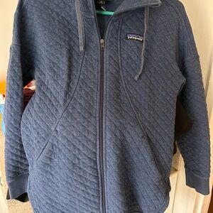 Patagonia Blue Quilted Zip-Up Jacket